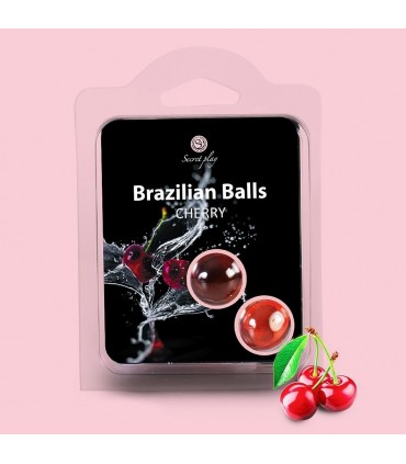 SECRET PLAY BOLAS LUBRICANTES BESABLES BRAZILIAN BALLS SABOR A CEREZA 2 x 4GR