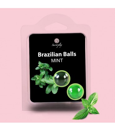SECRET PLAY BOLAS LUBRICANTES BESABLES BRAZILIAN BALLS SABOR A MENTA 2 x 4GR