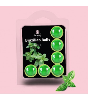 SECRET PLAY BOLAS LUBRICANTES BESABLES BRAZILIAN BALLS SABOR A MENTA 6 x 4GR