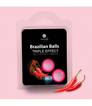 SECRET PLAY BOLAS LUBRICANTES BRAZILIAN BALLS EFECTO TRIPLO 2 X 4GR