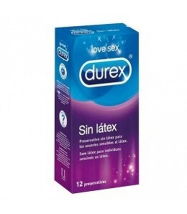 DUREX PAQUETE DE 12 PRESERVATIVOS SIN LÁTEX DUREX
