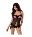 PICARDÍA Y TANGA PRALINE NEGRO DEVIL COLLECTION PASSION