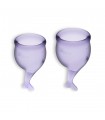 CONJUNTO DE 2 COPAS MENSTRUALES FEEL SECURE SATISFYER LILA