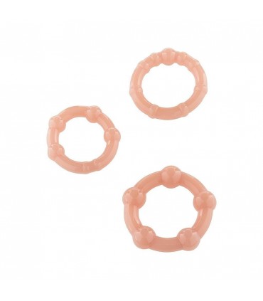 SCALA CONJUNTO DE 3 ANILLOS PARA PENE STAY HARD FLESH SCALA