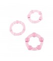 CONJUNTO DE 3 ANILLOS PARA PENE STAY HARD ROSA SCALA