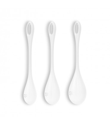 SATISFYER CONJUNTO DE 3 BOLAS KEGEL YONI POWER 1 SATISFYER BLANCAS