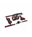 CONJUNTO DE 5 PIEZAS RED LEOPARD BONDAGE SET ARGUS TOYS
