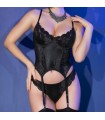 CORSÉ Y TANGA CR-4623 CHILIROSE NEGRO
