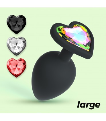CRUSHIOUS CUORE PLUG ANAL GRANDE CON 4 JOYAS INTERCAMBIABLES CRUSHIOUS