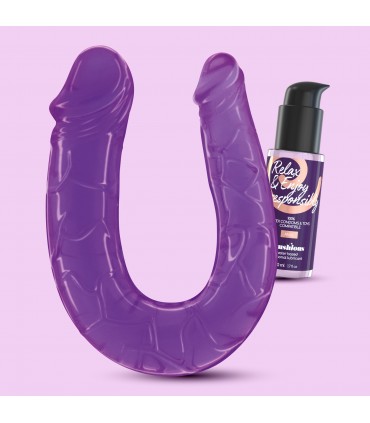 CRUSHIOUS DEEP DIVER DILDO DOBLE CON LUBRICANTE ANAL 50ML CRUSHIOUS MORADO