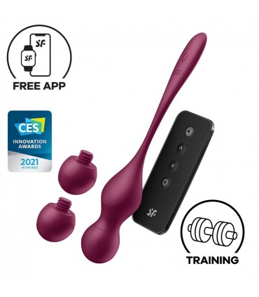 SATISFYER DISPOSITIVO DE ENTRENAMIENTO PÉLVICO LOVE BIRDS VARY CONNECT APP PELVIC FLOOR TRAINING ROJO SATISFYER
