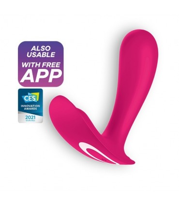 SATISFYER ESTIMULADOR DEL PUNTO-G TOP SECRET CON APP SATISFYER ROSA