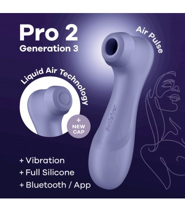 SATISFYER ESTIMULADOR PRO 2 GEN 3 SATISFYER CON CONNECT APP LILA