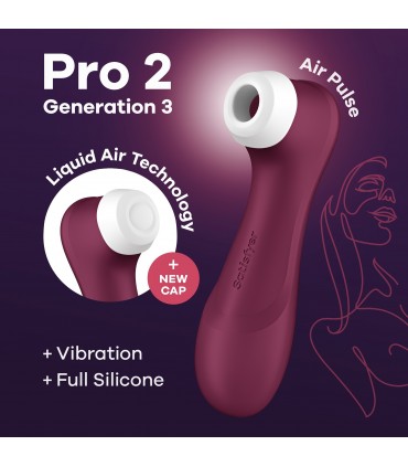SATISFYER ESTIMULADOR PRO 2 GEN 3 SATISFYER ROJO TINTO