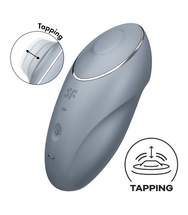 SATISFYER ESTIMULADOR TAP & CLIMAX 1 AZUL GRIS SATISFYER