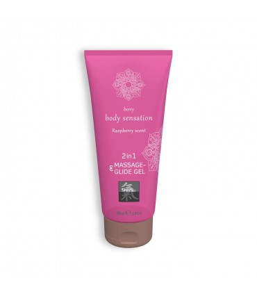 SHIATSU™ GEL DE MASAGE Y LUBRIFICANTE 2EN1 CON SABOR A FRAMBUESA SHIATSU™ 200ML
