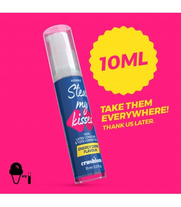 CRUSHIOUS GEL LUBRICANTE STEAL MY KISSES DE SABOR BEBIDA ENERGÉTICA CRUSHIOUS 10ML