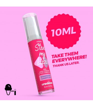 CRUSHIOUS GEL LUBRICANTE STEAL MY KISSES DE SABOR FRESA Y CHAMPÁN CRUSHIOUS 10ML