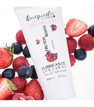TENTACION PLAY SEX LUBRICANTE CON SABOR A FRUTOS ROJOS 80ML TENTACIÓN PLAY SEX