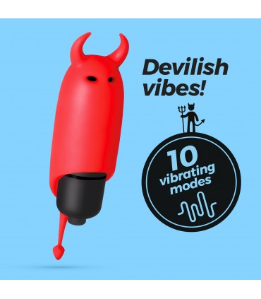 CRUSHIOUS O-PET DIABLO CON BALA DE 10 VIBRACIONES ROJO CRUSHIOUS