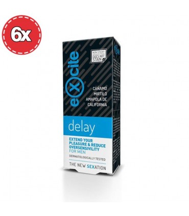 EXCITE PACK CON 6 GELES RETARDANTES MAN DELAY EXCITE 15ML
