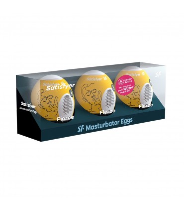 SATISFYER PACK DE 3 MASTURBADOR MASTURBATOR EGG FIERCE SATISFYER