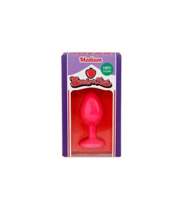 CANDY LUST PLUG ANAL DE SILICONA CON JOYA ROSA CANDY LUST