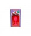PLUG ANAL DE SILICONA CON JOYA ROSA CANDY LUST