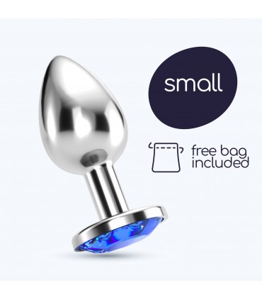 CRUSHIOUS PLUG ANAL JOYA BIJOU AZUL PEQUEÑO CRUSHIOUS CON BOLSA ATERCIOPELADA GRATIS