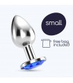 PLUG ANAL JOYA BIJOU AZUL PEQUEÑO CRUSHIOUS CON BOLSA ATERCIOPELADA GRATIS