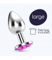 PLUG ANAL JOYA BIJOU ROSA GRANDE CRUSHIOUS CON BOLSA ATERCIOPELADA GRATIS