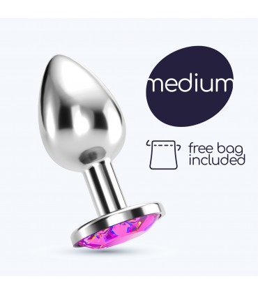 CRUSHIOUS PLUG ANAL JOYA BIJOU ROSA MEDIANO CRUSHIOUS CON BOLSA ATERCIOPELADA GRATIS