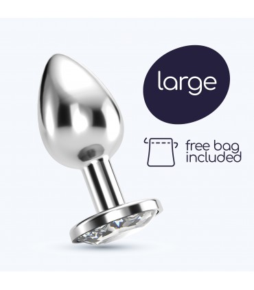 CRUSHIOUS PLUG ANAL JOYA BIJOU TRANSPARENTE GRANDE CRUSHIOUS CON BOLSA ATERCIOPELADA GRATIS