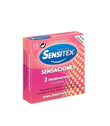 SENSITEX PRESERVATIVOS SENSACIONES VEGANOS NATURALES 3 UNIDADES SENSITEX