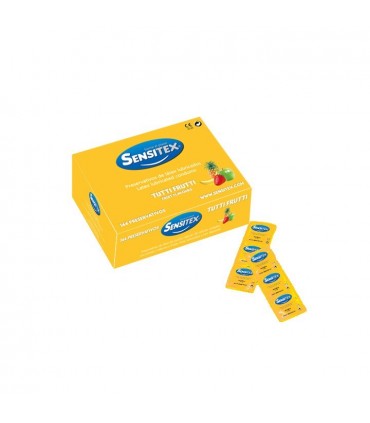 SENSITEX PRESERVATIVOS TUTTIFRUTTI 144 UNIDADES SENSITEX