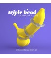 CONJUNTO DE ANILLOS DE PENE TRIPLE BEAD TRANSPARENTES CRUSHIOUS