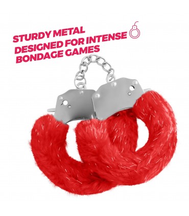  SPANGLE ESPOSAS DE METAL CON PELUCHE ROJO CRUSHIOUS