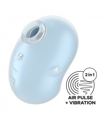 SATISFYER VIBRADOR CUTIE GHOST - AIR PULSE VIBRATOR - AZUL SATISFYER