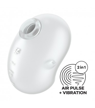 SATISFYER VIBRADOR CUTIE GHOST - AIR PULSE VIBRATOR - BLANCO SATISFYER