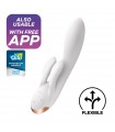 VIBRADOR DOUBLE FLEX CON APP SATISFYER BLANCO
