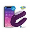 VIBRADOR DOUBLE JOY CON APP SATISFYER MORADO