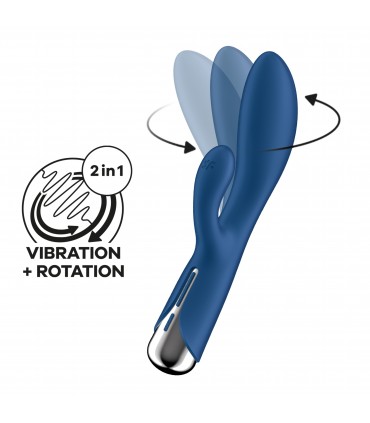 SATISFYER VIBRADOR SPINNING RABBIT 1 AZUL SATISFYER