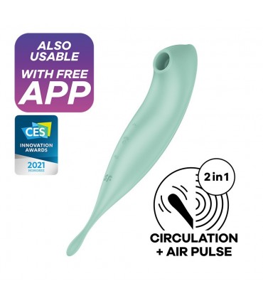 SATISFYER VIBRADOR TWIRLING PRO SATISFYER CON APLICACIÓN CONNECT MENTA