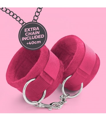 CRUSHIOUS ESPOSAS DE VELCRO TOUGH LOVE CON CADENA DE 40CM EXTRA CRUSHIOUS ROSA