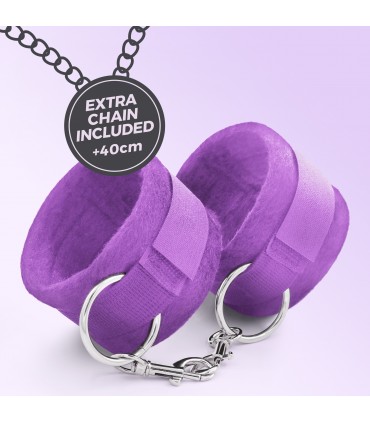 CRUSHIOUS ESPOSAS DE VELCRO TOUGH LOVE CON CADENA DE 40CM EXTRA CRUSHIOUS MORADO