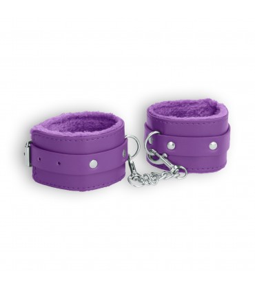 OUCH! ESPOSAS OUCH! PLUSH LEATHER WRIST CUFFS MORADAS