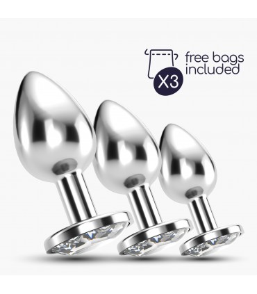 CRUSHIOUS ANAL TRAIN TRIO BIJOU TRANSPARENTE CRUSHIOUS CON BOLSAS INDIVIDUALES GRATIS
